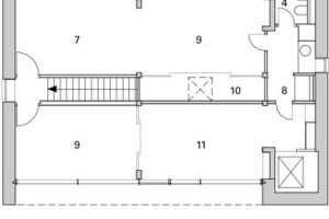  Legende Grundrisse 1Eingang2Wohnen3Küche4WC5Diele6Luftraum7Zimmer8Dusche9Arbeiten10     Ankleide11     Arbeiten/Gast 