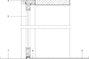  Detailschnitt Schiebetür, M 1 : 15 