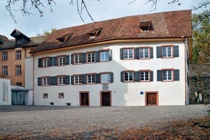  Die Südfassade des Abt-Gaisser-Hauses nach Abschluss der Restaurierungs- und Umbauarbeiten 