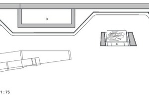  Grundriss Pflanzwand Eingangsbereich, M 1 : 75 