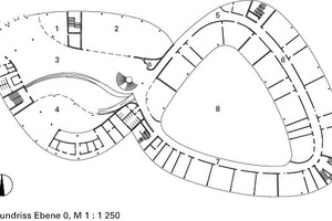  Grundriss Ebene 0, M 1 : 1 250 