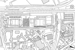  Lageplan, M 1 : 17500 