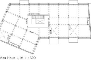  Grundriss Haus L, M 1 : 500 