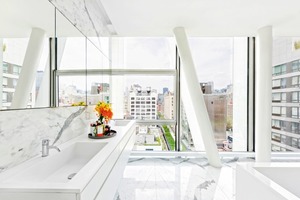  Wohnung 11: Das Bad-Nicht nur die Einrichtung ist hochwertig auch das ökologische Design der Räume<br /> 