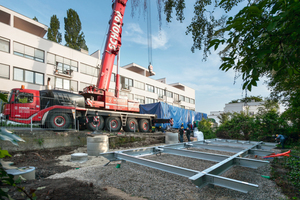  Fundament aus Stahlträgern 