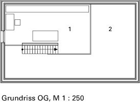  Grundriss OG, M 1 : 250 