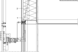  Detail Außenfassade, M 1 : 12,5 (Quelle: Metallbau Heinrich Würfel) 