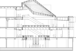  Detail Schnitt Eingang Halle, M 1 : 250 