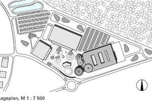  Lageplan, M 1 : 7 500 