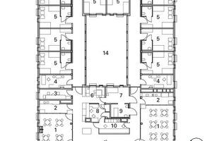  Grundriss Erdgeschoss Funktionsgebäude/Wohnhaus, M 1 : 500 