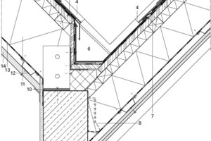  Anschlussdetail Rinnenhochpunkt, M 1 : 10 