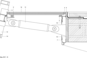  Anschlussdetail Glas, M 1 : 5 
