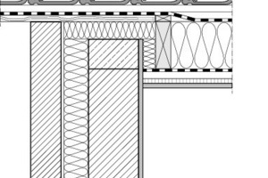  Regeldetail Nr. 82, Beiblatt 2 DIN 4108; WDVS vorhanden: R1 = 2,50 (m2K)/W, gefordert:2,50 (m2K)/W ≤ R ≤ 4,00 (m2K)/W; Kopfdämmung vorhanden: R2 = 1,78 (m2K)/W, gefordert: R ≥ 1,5 (m2K)/W; Dachdämmung vorhanden: R3 = 4,78 (m2K)/W, gefordert: 3,50 (m2K)/W ≤ R ≤ 5,00 (m2K)/W 