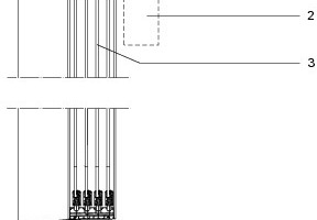  Vertikalschnitt Laubengang, M 1 : 20 