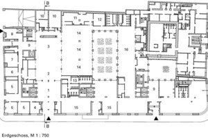  Erdgeschoss, M 1 : 750 
