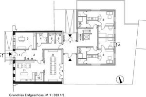  Grundriss Erdgeschoss, M 1 : 333 1/3 