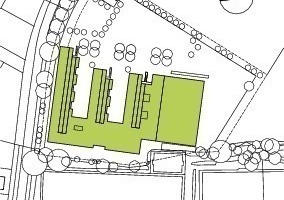  Lageplan, M 1 : 4 000 