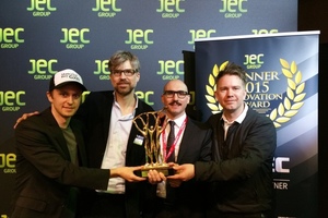  Gewinner JEC Award 2015v.l.n.r.: Jan Wurm, Guglielmo Carra, Arup Deutschland Gmbh sowie Hali Larsen,Morten Norman Lund, GXN Innovation 