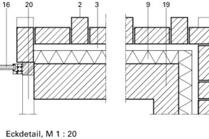  Eckdetail, M 1 : 20 