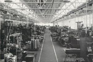  De Soto-Chrysler, Press Shop, Innenhalle, Architectural Forum August 1938 