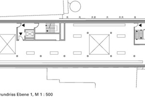  Grundriss Ebene 1, M 1 : 500 