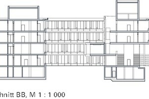  Schnitt BB, Institutsgebäude, M 1 : 1 000 