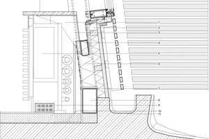  Detail unterer Anschluss Fassadenfenster, M 1 : 10 