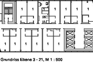  Grundriss Ebene 3-21, M 1 : 500 