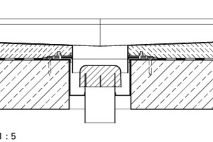  Schnitt Duschrinne, M 1 : 5 