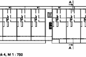  Grundriss Block 4, M 1 : 750 