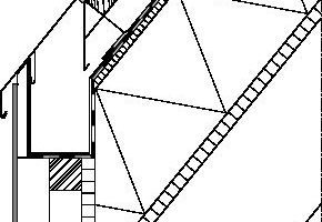  Traufdetail M 1 : 10(Quelle: Gebäudehüllen mit Faserzement, Karl Krämer Verlag, Stuttgart) 