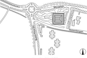  Lageplan, M 1 : 3 500 