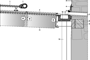  Dachanschluss Foyer, M 1 : 20 