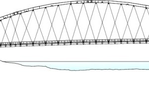  Schnitt AA Osthafenbrücke, M 1 : 1 250 