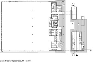 Erdgeschoss, M 1 : 750 