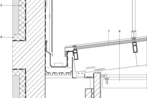  Vertikalschnitt Auflagerpunkt Patiodach, M 1 : 25 