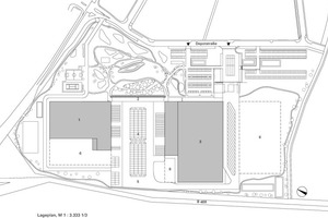  Lageplan, M 1 : 3 333 1/3 
