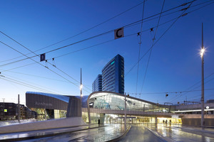  Gewinner Kategorie Urban development & initiatives: Arnhem Central Station/NL, Architektur: UNStudio
Vielfältige räumlich gestapelte Nutzungen unterstützen Nachhaltigkeit im urbanen Maßstab 