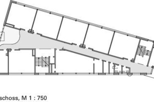  1. Obergeschoss M 1 : 750 