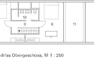  Grundriss 1. Obergeschoss, M 1 : 250 