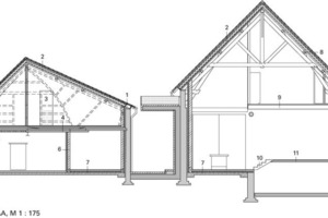  Schnitt A-A, M 1:175 