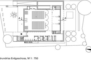  Grundriss Erdgeschoss, M 1 : 750 