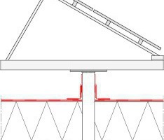  Abb. 4: Die Befestigung durch die Funktionsschichten einer Abdichtungsmaßnahme hindurch im Traguntergrund erfordert die sichere Einbindung in die Dachabdichtung. Dies ist materialhomogen bei Kunststoffdachbahnen mit entsprechenden Manschetten problemlos möglich 