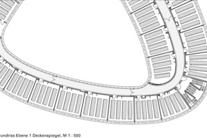  Grundriss Ebene 1 Deckenspiegel, M 1 : 500 