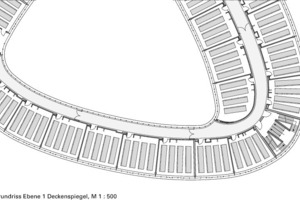  Grundriss Ebene 1 Deckenspiegel, M 1 : 500 