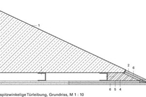  Detail Grundriss, spitzwinkelige Türleibung, M 1 : 10 