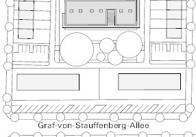  Lageplan, M 1 : 2 500, Kita Martin Niemöller 