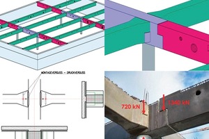  Abb. 7: Planung und Ausführung des Knotenpunktes eines Trägerrosts aus Betonfertigteilen 