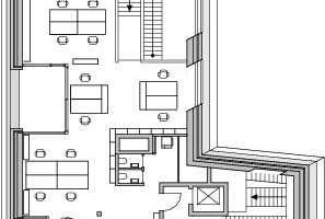  Grundriss Dachgeschoss, M 1 : 400 