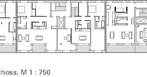  Grundriss 4. Obergeschoss, M 1 : 750 